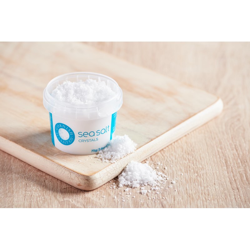 Cornish Sea Salt Tub (8 Pack, Sea Salt Crystals 75g)