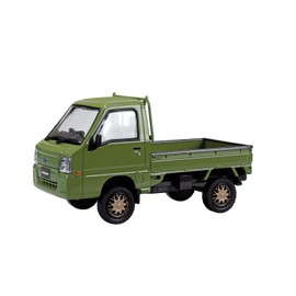 Aoshima Bunka Kyozai (AOSHIMA) Easy Plastic Snap Kit No.05CU-OG Subaru Sambar Truck Custom Wheels (Olive Green) 1/32 Scale Plastic Model