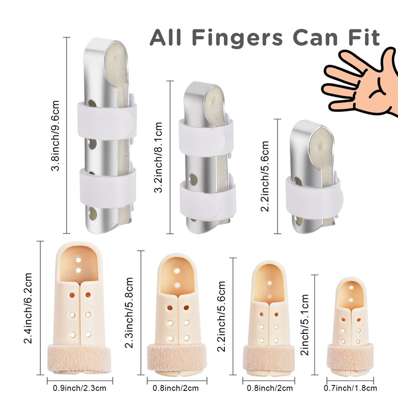 Sopito Finger Splint, 7PCS Finger Support Brace Finger Stabilizer for