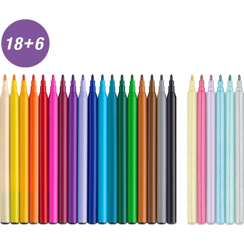 Faber-Castell Felt Tip Pen Set Unicorn 24 Colours