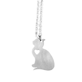 Art Attack Stainless Steel Cat Chain Necklace