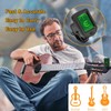 Jinlop Guitar Clip-on Tuner and Capo Set with 5 Picks