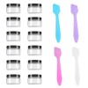 12 Pcs 15ml/0.5oz Small Travel Containers, 4 Pcs Makeup Spatula,