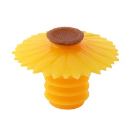 Charles Viancin - Sunflower Silicone Bottle Stopper - Creates an Airtight Seal on Standard Bottles - BPA-Free, Food-Grade Silicone - Dishwasher Safe