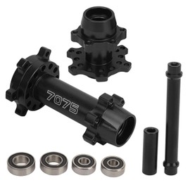 Leapiture RC Motorcycle Wheel Hex Hubs, Aluminum Front and Rear Hex Hub, Exquisite Appearance for LOSI 1/4 Promoto MX Modification Upgrade (Black)