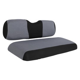 ECCPP Universal Golf Cart Seat Covers for Club Car for EZGO for Yamaha Original Rear Seat Cushion, No Need to Staples, Easy to Install, Grey & Black