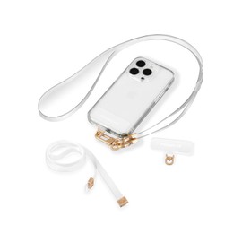 project-cb Phone Clear Lanyard,Tether Tab 2,Crossbody Strap,Lanyards for Around the Neck,Clear patch(Clear-G)