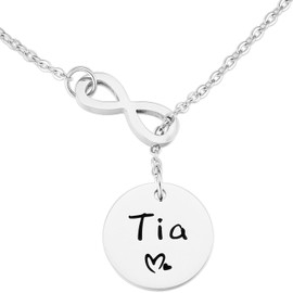 AHAETH Gifts For Tia from Niece Necklace, Stainless Steel, Alexandrite