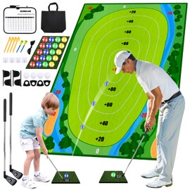 Golf Chipping Game, 50pcs Golf Set for Kids, Indoor Outdoor Golf Games for Kids & Adults, Family Fun Backyard Golf Practice Set Gifts for Birthdays & Holidays