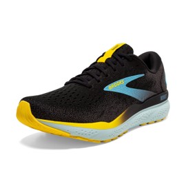 Brooks Men’s Ghost 16 Neutral Running Shoe - Black/Forged Iron/Blue - 12 Wide
