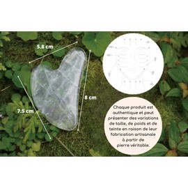 Gua Sha Crystal by Roche Masseur Face without Chemical Treatment, Stimulates Blood Circulation, Healthy and Brilliant Skin, Coverage - Sun & Sia