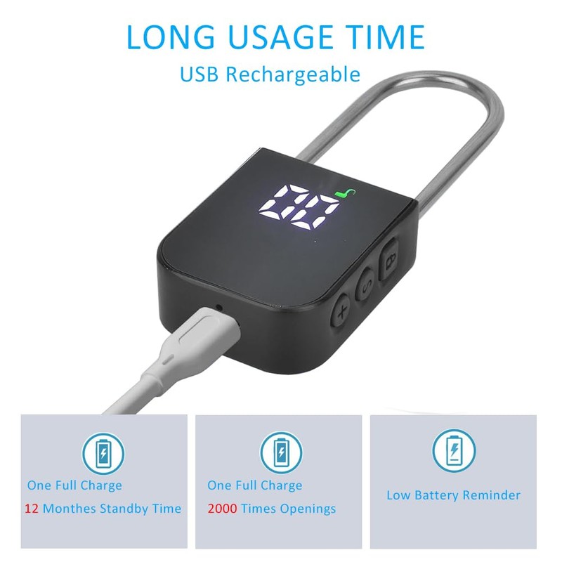99 Days Timer Padlock,Max Timing Over 3 Month with LCD