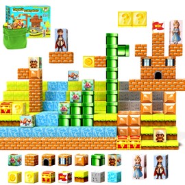 Magnetic Blocks-Building Toys Games Elements,Creative Montessori Sensory Toddlers Toys,Magnet Toys for Boys & Girls Ages 3-5 5-7 8-10,Fun Birthday Gift for 3+ Years Old