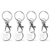 Dokeno 4 Pieces Shopping Trolley Remover, Key Ring Chip, Shopping