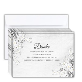 roxisha 25 White Cards and Envelopes for Confessions of Funeral Symptoms | Sympathy Cards for Deaths, Funerals and Funerals | Matte Quality Paper in Postcard Format (14.8 x 10.5 cm)