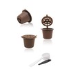 Reusable Coffee Capsules: 3x Refillable Pods, Includes Spoons & Cleaning