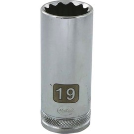 Tools 3/8" Drive 12 Point Metric, 19mm Deep Length, Chrome Socket, Mfr: D009719-A