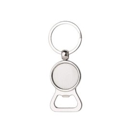 ARFUKA Bottle Opener Keychain Portable Beer Bottle Opener Key Chain Blank Round Tag Keyring Beverage Bottle Opener Key Ring Gift for Men and Women