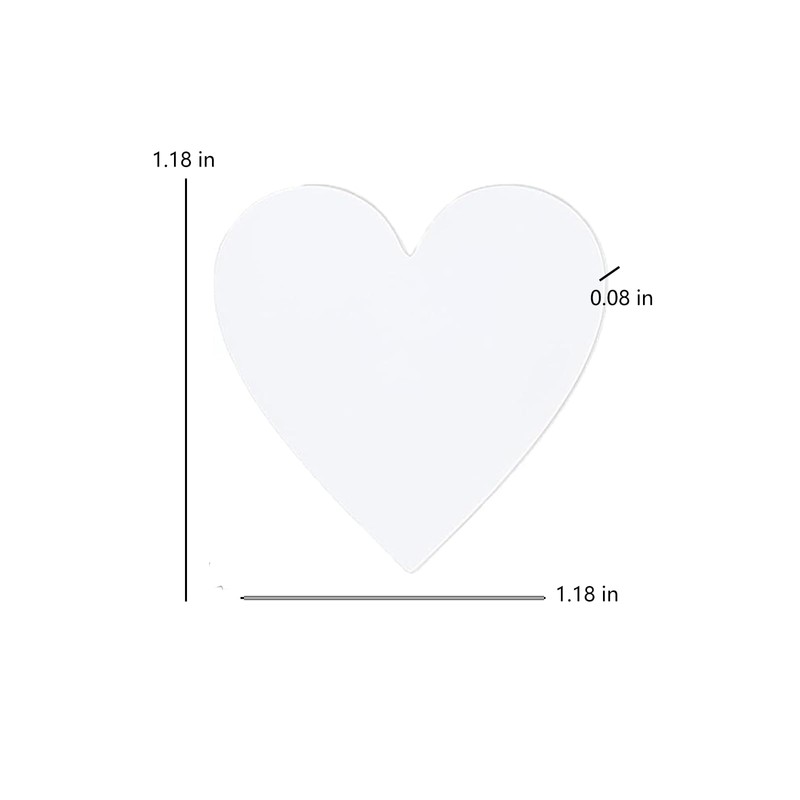 YKEBVPW 100PCS Wooden Hearts for Wedding Guest Book Small White
