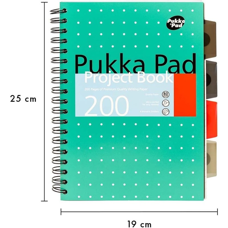 Pukka B5 Metallic Project Book, Multicolor, (Pack of 1), 8518-MET