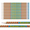 12 Metallic Head Teacher's Award Pencils Colourful Pupil Children Rewards