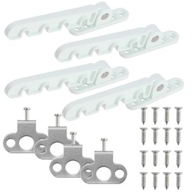 Set of 4 Metal Window Locks, Window Stoppers, Window Tilt Regulator, Window Lock for Tilting Windows, with Screws, Window Latch for Adjusting the Window Opening