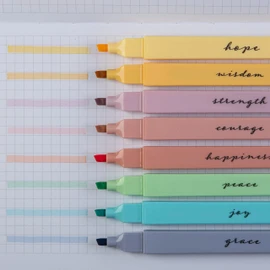 DIVERSEBEE Bible Highlighters with Soft Chisel Tip, 8 Pack Assorted Colors Pens No Bleed, Quick Dry Set, Cute Aesthetic Markers, Bible Study Journaling Supplies and Accessories (Pastel)