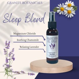 Magnesium Oil Spray Sleep Aromatherapy Mist Magnesium Chloride Lavender Chamomile Essential Oil Body Spray Relaxation Nighttime Wellness Skin Care Spray