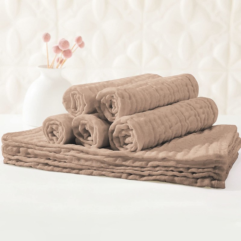 Yoofoss Muslin Cloths Baby Pack of 10 Muslin Nappies Cotton