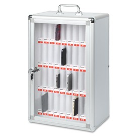 Longhuo 60 Slots Aluminum Alloy Cell Phone Holder Classroom,Cell Phone Storage Cabinet Pocket Chart,for Cell Phones Wall-Mounted with a Locked,Movable,Can be Carried by Hand (60 Slot)