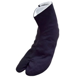 Ai Indigo Cotton Tabi Socks, Dark Blue, Dirt Conspicuous, Black Sole, Made in Japan, 8.5 - 11.8 inches (21.5 - 30.0 cm), dark navy
