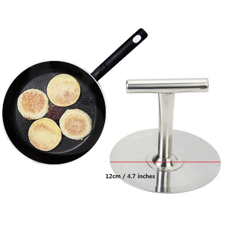 Korean Style Pancake Hotteok Hand Presser All Stainless Steel T-shape