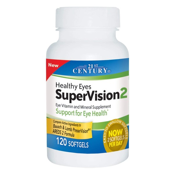 21st Century Healthy Eyes SuperVision2 Softgels, 120 Count (Pack of 2)
