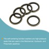 sourcing map Bonded Sealing Washers M22 29.5x22x2mm Carbon Steel Nitrile