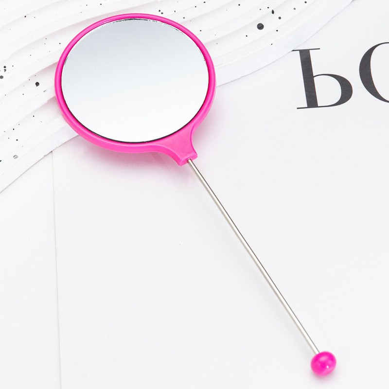 Frinnovan 10 Pack Beadable Mirrors with Blank Bar Cute Travel