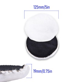 Skweawert 8 Pcs 5 Inch Microfiber Polishing Pad, Hook and Loop Back Finishing Disc, Flocking Soft Microfiber Buffing Polisher Wheel, Cutting Pads for Car Paint Waxing Finishing