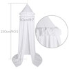 MAMERIA Kids Bed Canopy with Frills Cotton Mosquito Net for