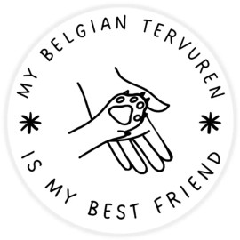 Kiwi Gifts My Belgian Tervuren is My Best Friend - 100 Pack Circle Stickers 3 Inch  Dog Pet