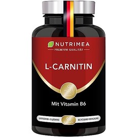 Laboratoires Nutrimea L-CARNITIN C Premium: Carnipure? - 1470 mg L-Carnitin-Tartrat - Energie- und Erholungs-Boost nach dem Sport - Fettverbrennung und Gewichtsreduktion - Mit Vitamin B6-90 Vegane Kapseln - Nutrimea