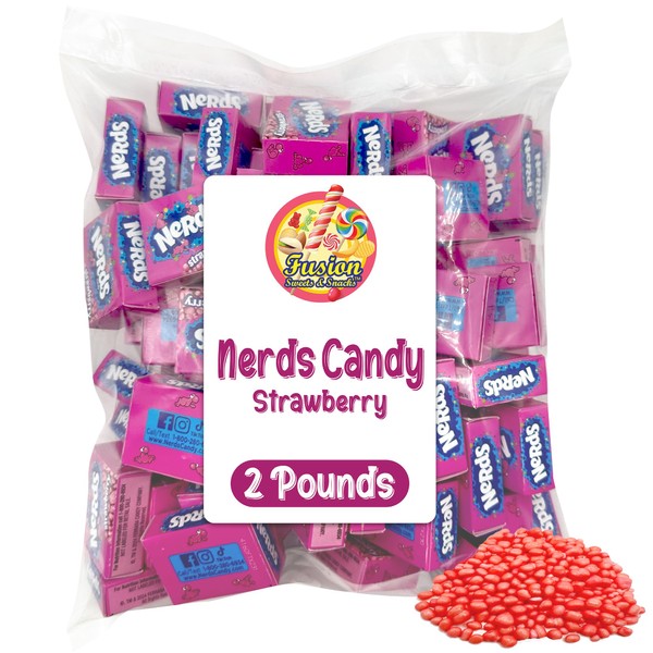 Nerds Candy 2lbs – Bulk Nerds Mini Boxes Strawberry Hard
