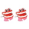 Rhode Island Novelty 2 Count Chatteng Chomping Wind up Toy Walking Teeth with Eyes