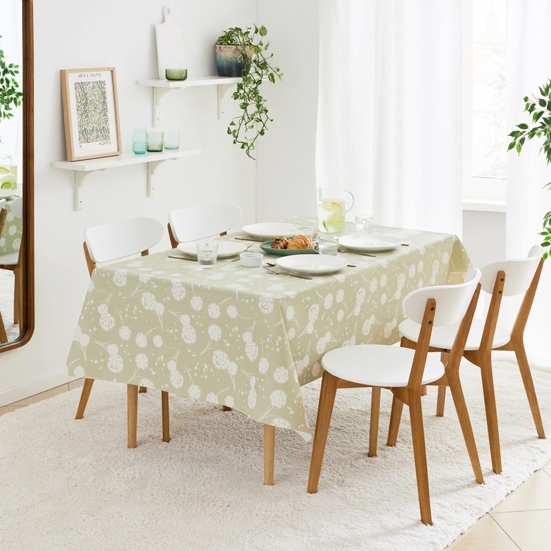 KP HOME Wipe Clean PVC Tablecloth, Rectangular, 200 x 140