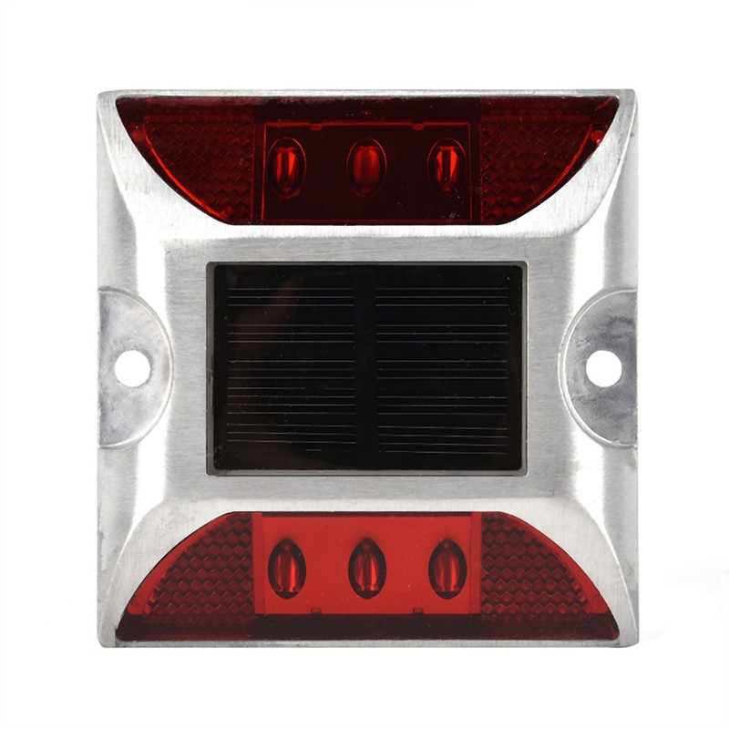 6 LED Solar Power Ground Marker Lights Waterproof Outdoor Driveway