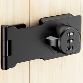 Unlock 180-Degree Password Lock (2-Hole) - Black Door Lock