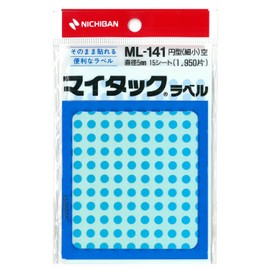 Nichiban ML-14116 ML-14116 Color Label 0.2 inches (5 mm) Light Blue