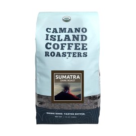 2LB Camano Island Coffee Roasters Organic Sumatra Dark Roast Coffee Fresh Premium USDA Certified Organic Shade Grown, Fair Trade, and Ethical