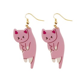 Cute Animal Cat Dangle Earrings for Women Acrylic Cartoon Kitten Drop Earring Party Jewelry Gifts Fashion Christmas Gifts (549-cat earrings)
