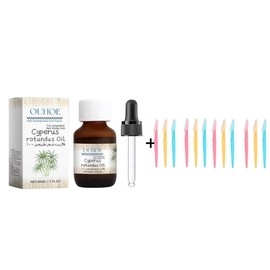 ouhoe (3 bottles)Cyperus Rotundus Oil with Dropper, Cyperus Rotundus Oil for Hair Removal, Reducing Body Hair Growth,  Nourish for Skin-- free razors/12 pcs - QTY: 1 Count(free razors/12 pcs)