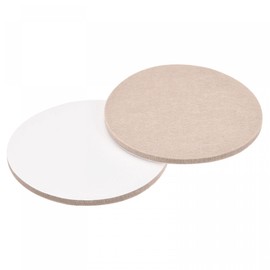 sourcing map Felt Furniture Pads, 100mm Dia Self-Stick Non-Slip Anti-Scratch Round Felt Pads Cabinet Closet Feet Floor Protector Beige 4 Pads