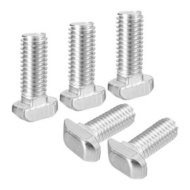 QUARKZMAN M8 x 20 mm T-slot screw for T-slot profile, 30 pieces carbon steel nickel-plated hammer head, T-bolt, T-shape stud, sliding screw for 30 series aluminium profile